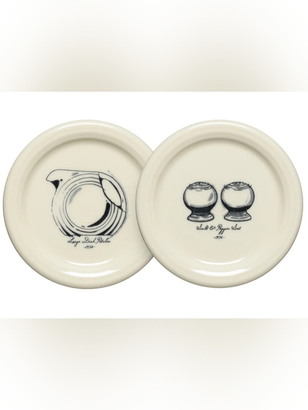 FIESTA ICONS DISK PITCHER AND SALT AND PEPPER COASTER SET